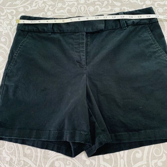 LOFT Shorts Women 6 Black The Riviera Short Side Slit 5" Inseam Preppy Vacation - Picture 8 of 10